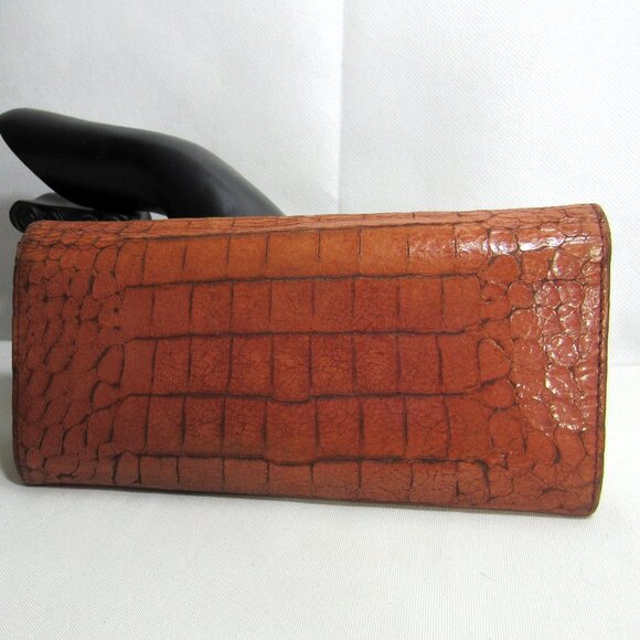 MIU MIU by PRADA  LONG CROC EMBOSSED WALLET, USED BUT WELL CARED FOR - Picture 8 of 14